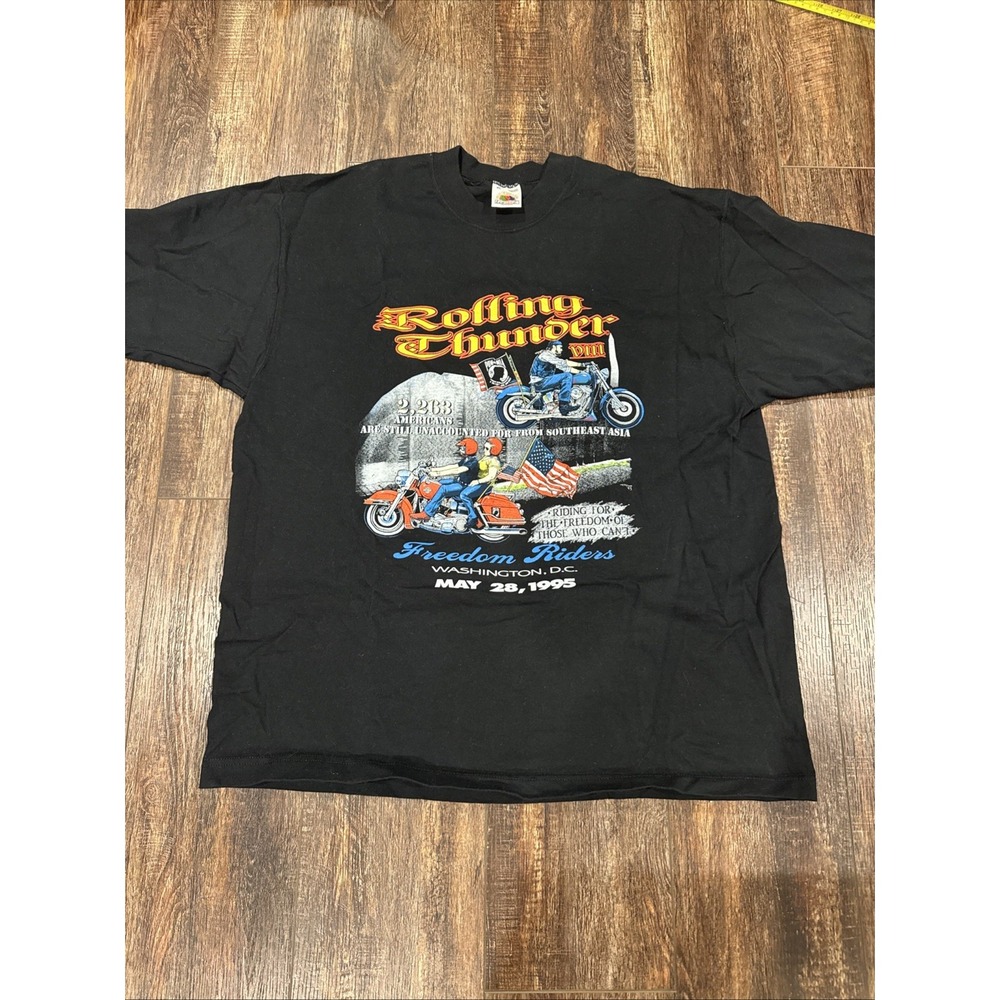 VTG 1995 ROLLING THUNDER memorial T Shirt Event Shirt Size XL POW